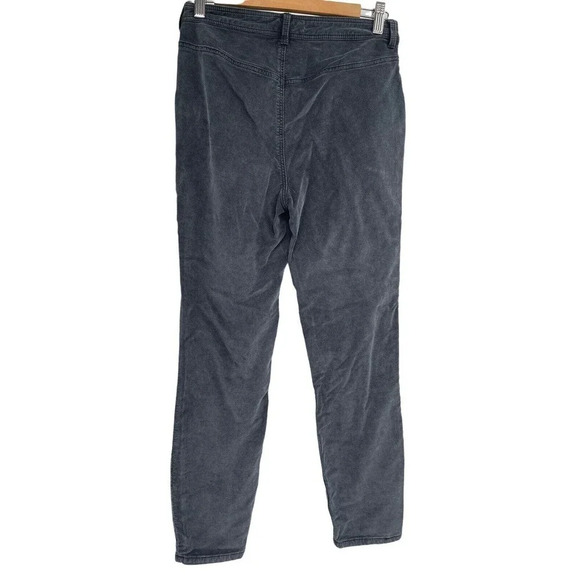 Free People Women's Fine Line Straight Leg Crop Jeans Black Corduroy Size 2 - Picture 7 of 10